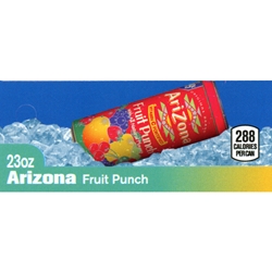 DS42AFP - Arizona Fruit Punch Label (23oz Can with Calorie) - 1 3/4" x 3 19/32"