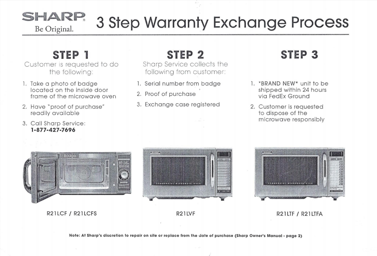 Sharp R-21LVF Medium-Duty Commercial Microwave Oven