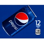 DS25P12 - Pepsi Label (12oz Can with Calorie) - 2 5/16" x 3 1/2"
