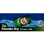 DS42CD12 - Canada Dry Ginger Ale Label (12oz Can with Calorie) - 1 3/4" x 3 19/32"