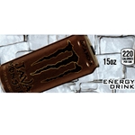 DS42MJLM15 - Monster Java Loca Moca Coffee Energy Drink Label (15oz Can with Calorie) - 1 3/4" x 3 19/32"