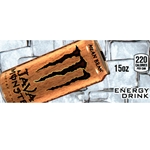 DS42MJMB15 - Monster Java Mean Bean Coffee Energy Drink Label (15oz Can with Calorie) - 1 3/4" x 3 19/32"