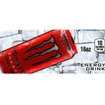 DS42MUR16 - Monster Ultra Red Energy Drink Label (16oz Can with Calorie) - 1 3/4" x 3 19/32"