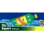 DS42SC20 - Squirt Citrus Label (20oz Bottle with Calorie) - 1 3/4" x 3 19/32"