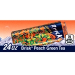 DS42BPIT24 - Brisk Peach Green Tea Label (24oz Can with Calorie) - 1 3/4" x 3 19/32"