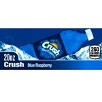 DS42CRBR20 - Crush Blue Raspberry Label (20oz Bottle with Calorie) - 1 3/4" x 3 19/32"