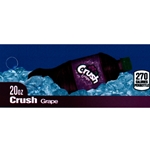 DS42CRG20 - Crush Grape Label (20oz Bottle with Calorie) - 1 3/4" x 3 19/32"