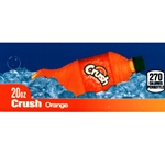 DS42CRO20 - Crush Orange Label (20oz Bottle with Calorie) - 1 3/4" x 3 19/32"