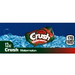 DS42CRW12 - Crush Watermelon Label (12oz Can with Calorie) - 1 3/4" x 3 19/32"