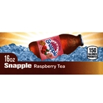 DS42STR16 - Snapple Raspberry Tea Label (16oz Glass Bottle with Calorie) - 1 3/4" x 3 19/32"