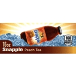 DS42STP16 - Snapple Peach Tea Label (16oz Glass Bottle with Calorie) - 1 3/4" x 3 19/32"