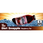 DS42STDR16 - Diet Snapple Raspberry Tea Label (16oz Glass Bottle with Calorie) - 1 3/4" x 3 19/32"