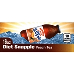DS42STDP16 - Diet Snapple Peach Tea Label (16oz Glass Bottle with Calorie) - 1 3/4" x 3 19/32"