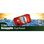 DS42SFP115 - Snapple 100% Juiced Fruit Punch Label (11.5oz Can with Calorie) - 1 3/4" x 3 19/32"