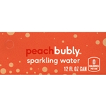 DS42BP12 - Bubly Sparkling Water Peach Label (12oz Can with Calorie) - 1 3/4" x 3 19/32"