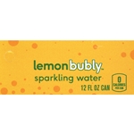 DS42BL12 - Bubly Sparkling Water Lemon Label (12oz Can with Calorie) - 1 3/4" x 3 19/32"