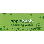 DS42BA12 - Bubly Sparkling Water Apple Label (12oz Can with Calorie) - 1 3/4" x 3 19/32"