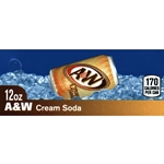 DS42AWCS12 - A&W Cream Soda Label (12oz Can with Calorie) - 1 3/4" x 3 19/32"