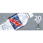 DS42MDWO20 - Mt. Dew White Out Label (20oz Bottle with Calorie) - 1 3/4" x 3 19/32"