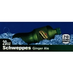 DS42SCGA20 - Schweppes Ginger Ale Label (20oz Bottle with Calorie) - 1 3/4" x 3 19/32"
