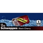 DS42SSWBC12 - Schweppes Black Cherry Seltzer Water Label (12oz Can with Calorie) - 1 3/4" x 3 19/32"