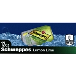 DS42SSWLL12 - Schweppes Lemon Lime Seltzer Water Label (12oz Can with Calorie) - 1 3/4" x 3 19/32"