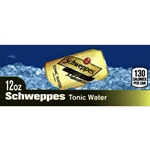 DS42STW12 - Schweppes Tonic Water Label (12oz Can with Calorie) - 1 3/4" x 3 19/32"