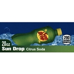 DS42SDC20 - Sun Drop Citrus Label (20oz Bottle with Calorie) - 1 3/4" x 3 19/32"