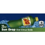 DS42SDCD20 - Diet Sun Drop Citrus Label (20oz Bottle with Calorie) - 1 3/4" x 3 19/32"