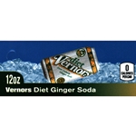 DS42VGAD12 - Vernors Diet Ginger Soda Label (12oz Can with Calorie) - 1 3/4" x 3 19/32"