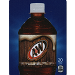 DS22AWRB20 - D.N. HVV A&W Root Beer Label (20oz Bottle with Calorie) - 5 5/16" x 7 13/16"