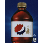 DS22DPCF20 - D.N. Caffeine Free Diet Pepsi Label (20oz Bottle with Calorie) - 5 5/16" x 7 13/16"