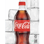 DS22C20 - D.N. HVV Coke Label (20oz Bottle with Calorie) - 5 5/16" x 7 13/16"