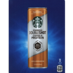 DS22SDCPCA11 - D.N. HVV Starbucks Doubleshot Coffee & Protein Caramel Label (11oz Can with Calorie) - 5 5/16" X 7 13/16"
