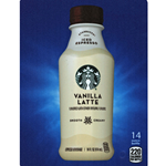 DS22SIEVL14 - D.N. HVV Starbucks Iced Expresso Vanilla Latte Label (14oz Bottle with Calorie) - 5 5/16" X 7 13/16"