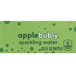 DS42BA20 - Bubly Sparkling Water Apple Label (20oz Bottle with Calorie) - 1 3/4" x 3 19/32"