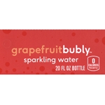 DS42BG20 - Bubly Sparkling Water Grapefruit Label (20oz Bottle with Calorie) - 1 3/4" x 3 19/32"