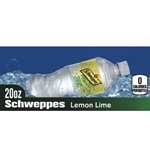 DS42SSWLL20 - Schweppe's Seltzer Water Lemon Lime Label (20oz Bottle with Calorie) - 1 3/4" x 3 19/32"