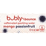 DS42BBMP12 - Bubly Bounce Mango Passionfruit Label (12oz Can with Calorie) - 1 3/4" x 3 19/32"