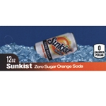 DS42SOZ12 - Sunkist Orange Zero Label (12oz Can with Calorie) - 1 3/4" x 3 19/32"