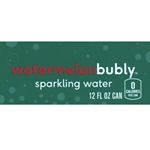 DS42BW12 - Bubly Sparkling Water Watermelon Label (12oz Can with Calorie) - 1 3/4" x 3 19/32"