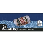DS42CDZ12 - Canada Dry Zero Label (12oz Can with Calorie) - 1 3/4" x 3 19/32"