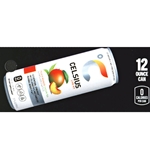 DS42CLFPMGT12 - Celsius Live Fit Peach Mango + Green Tea Label (12oz Can with Calorie) - 1 3/4" x 3 19/32"