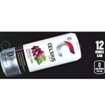 DS42CLFSGR12 - Celsius Live Fit Sparkling Grape Rush Label (12oz Can with Calorie) - 1 3/4" x 3 19/32"