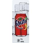 DS33FFP12 - Royal Chameleon Fanta Fruit Punch Label (12oz Can W/Calorie) - 3 5/8" X 10"