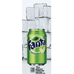 DS33FGA12 - Royal Chameleon Fanta Green Apple Label (12oz Can W/Calorie) - 3 5/8" X 10"