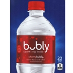 DS22BCH20 - D.N. HVV Bubly Sparkling Water Cherry Label (20oz Bottle with Calorie) - 5 5/16" x 7 13/16"