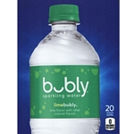 DS22BLI20 - D.N. HVV Bubly Sparkling Water Lime Label (20oz Bottle with Calorie) - 5 5/16" x 7 13/16"