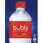 DS22BS20 - D.N. HVV Bubly Sparkling Strawberry Lime Label (20oz Bottle with Calorie) - 5 5/16" x 7 13/16"