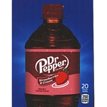 DS22DRPSC20 - D.N. HVV Dr. Pepper Strawberries & Cream Label (20oz Bottle with Calorie) - 5 5/16" x 7 13/16"